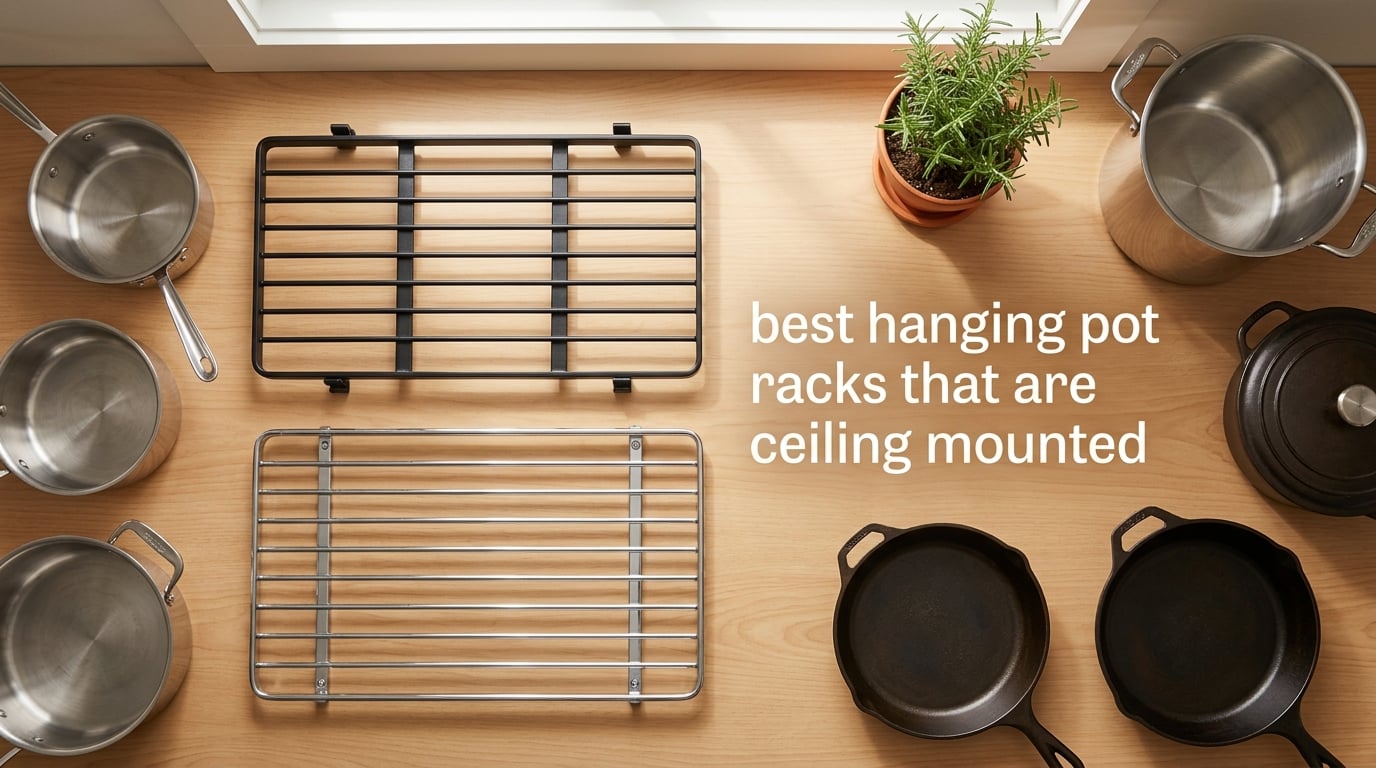 best hanging pot racks that are ceiling mounted