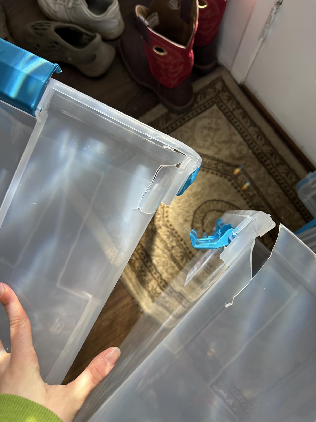 Sterilite 4-Pack 54 Quart Gasket Box, Home Storage Organizer Bins with Lids - Stackable Clear Plastic Containers for Bedroom, Bathroom, Garage, Basement, or Attic customer photo 1