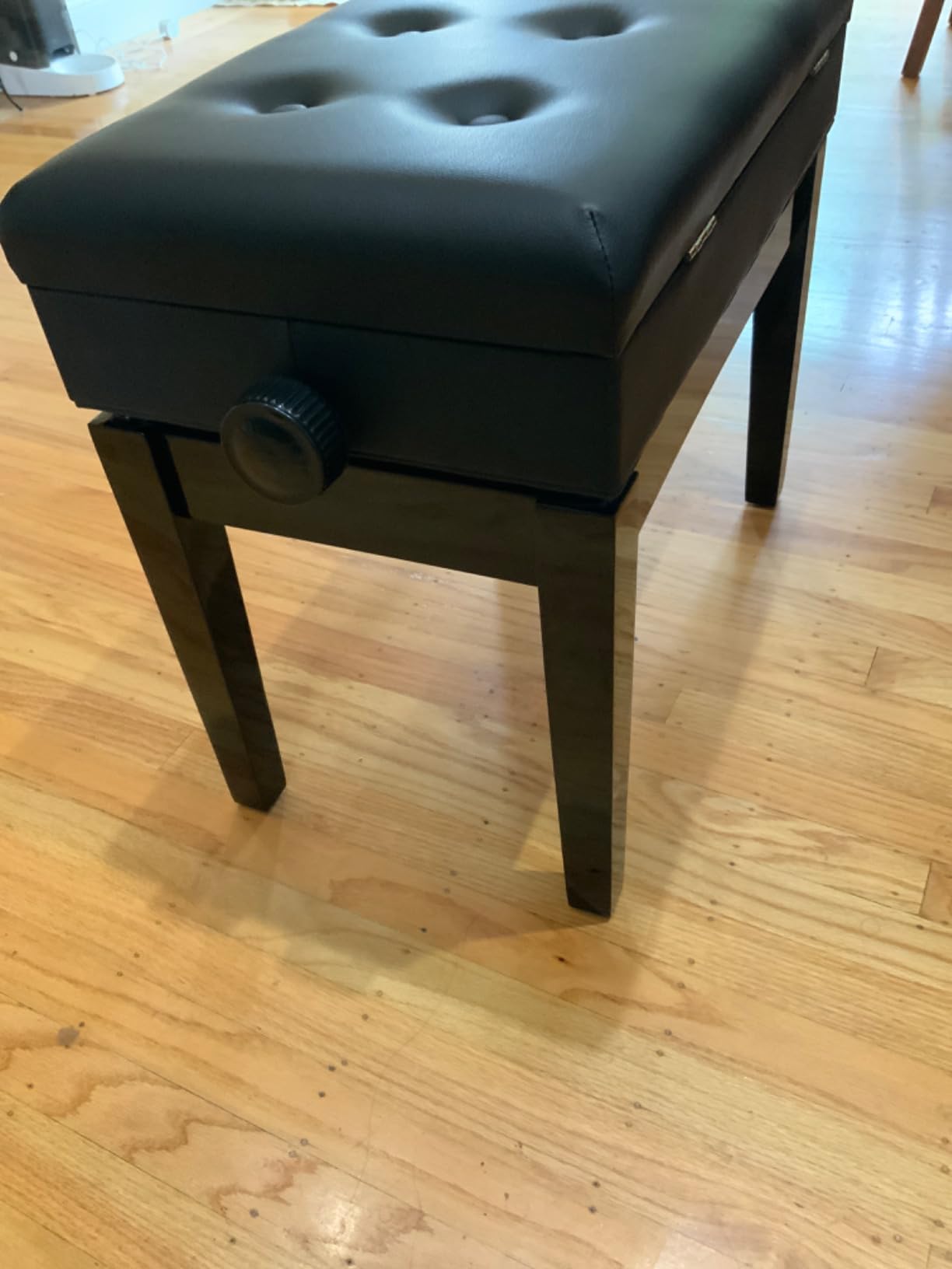SONGMICS Adjustable Piano Bench with Padded Cushion and Storage Compartment customer photo 2