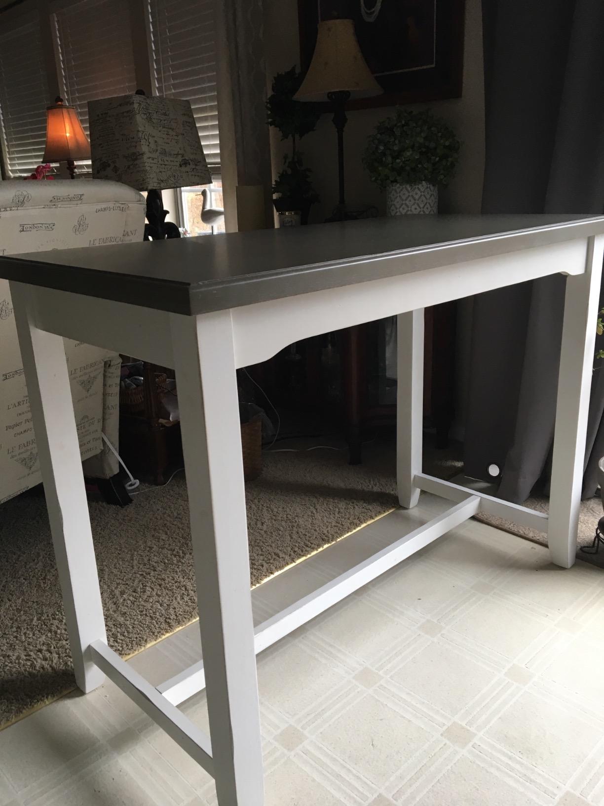 Hillsdale Furniture Hillsdale Clarion Side, Distressed Gray/Sea White Counter Height Table customer photo 2