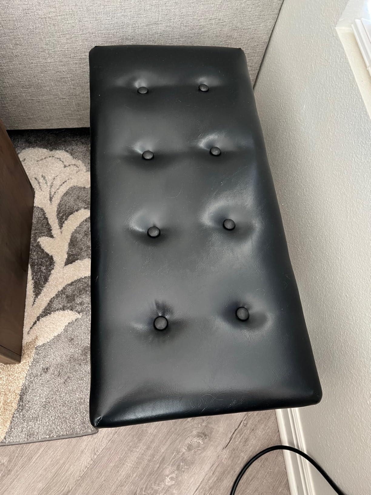 Bonnlo Piano Bench Adjustable with Storage Faux Leather Wooden Seat customer photo 1