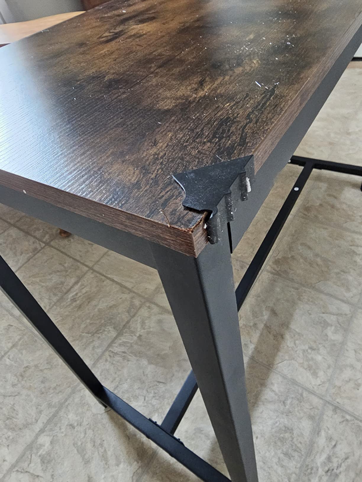 HOOBRO Bar Table, Rectangular Pub Table, 47.2