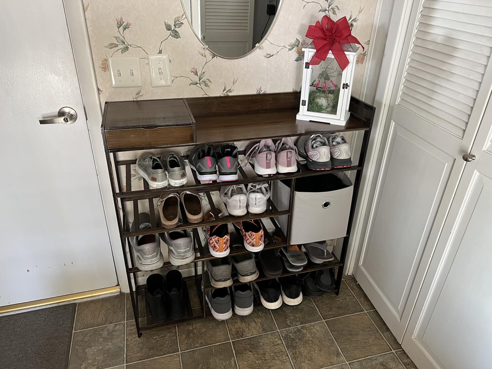 Bamworld Shoe Rack for Front Door Entrance Bamboo Shoe Organizer customer photo 2