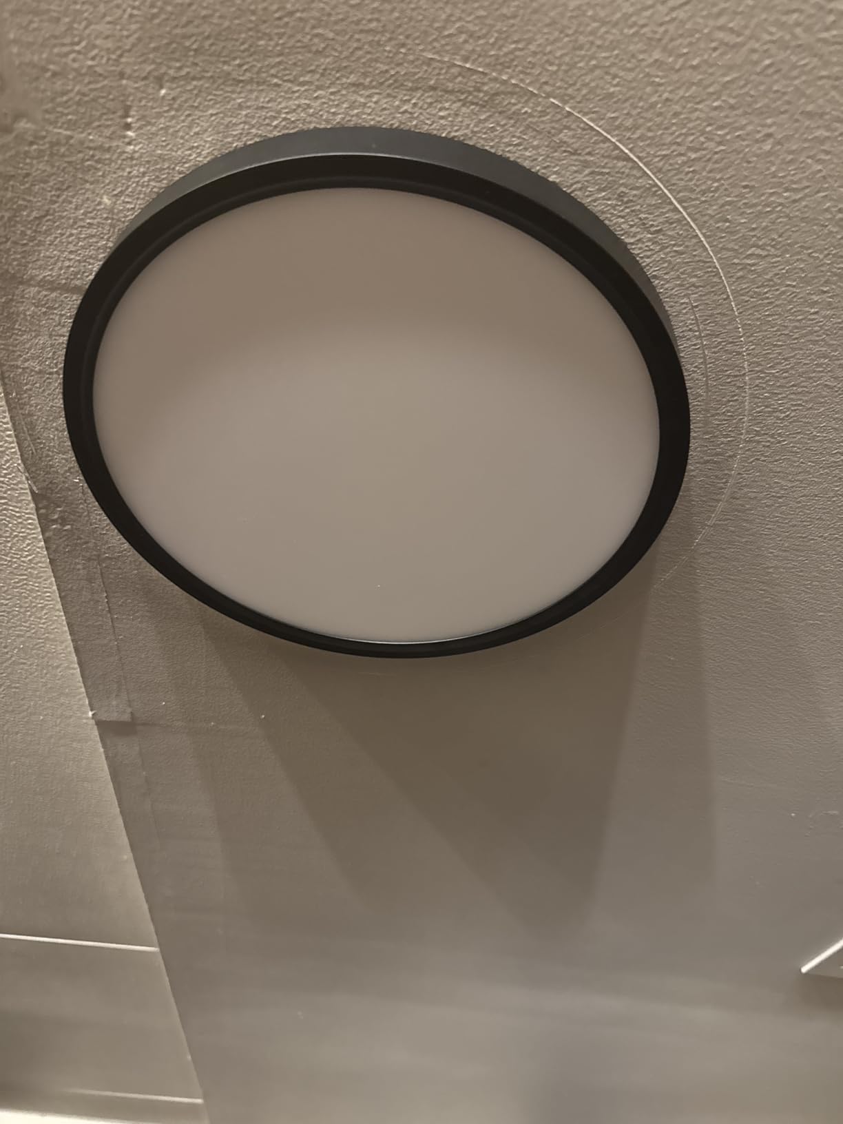 Allsmartlife LED Flush Mount Ceiling Light Fixture, 12inch 24W 2880lm CCT 3000K/4000K/6500K Thin Round Flat Panel Light Surface Mount for Kitchen, Bedroom, Laundry. Dimmable Ceiling Lamp customer photo 1