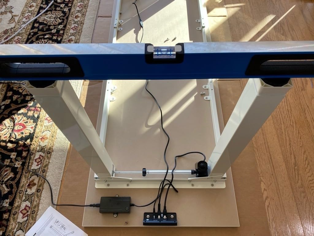 VIVO Black 4-Leg Dual Motor Standing Desk Frame, DESK-E4B customer photo 2