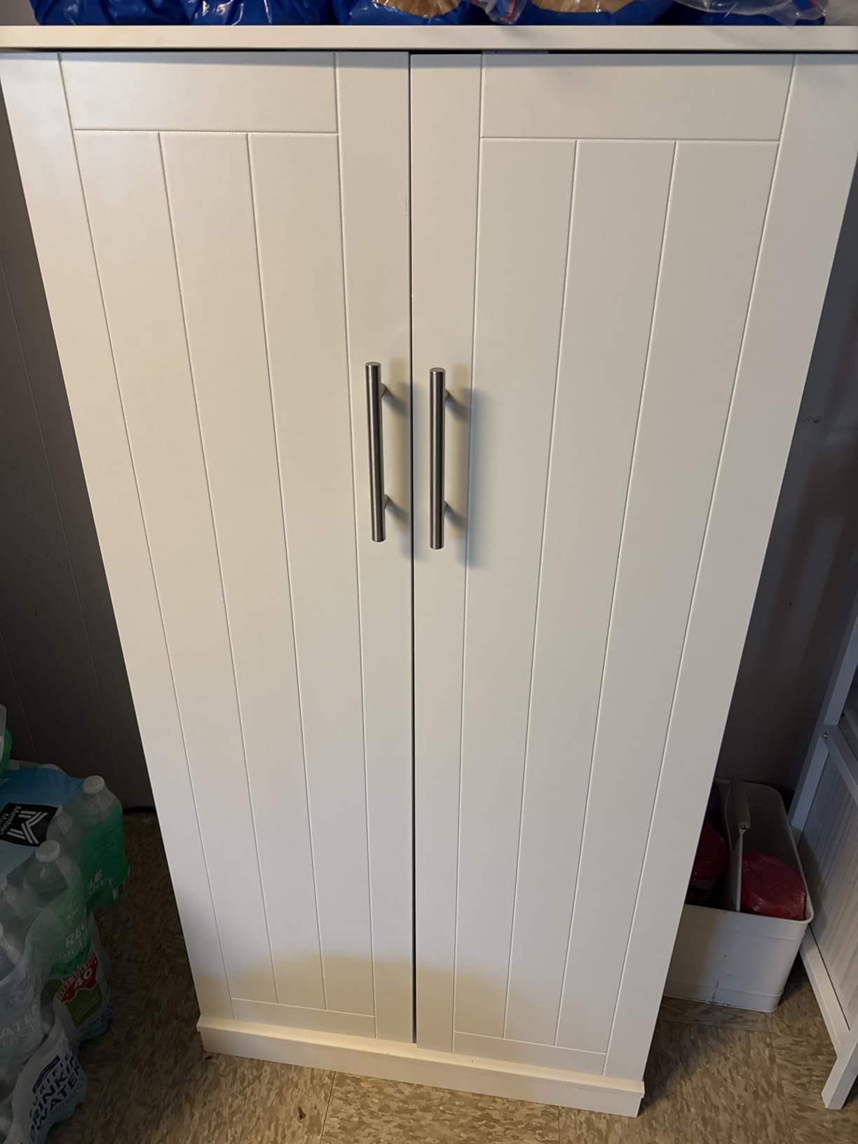 Shintenchi 47'' Kitchen Pantry Cabinet, 5-Layer Storage Cupboard, White customer photo 2