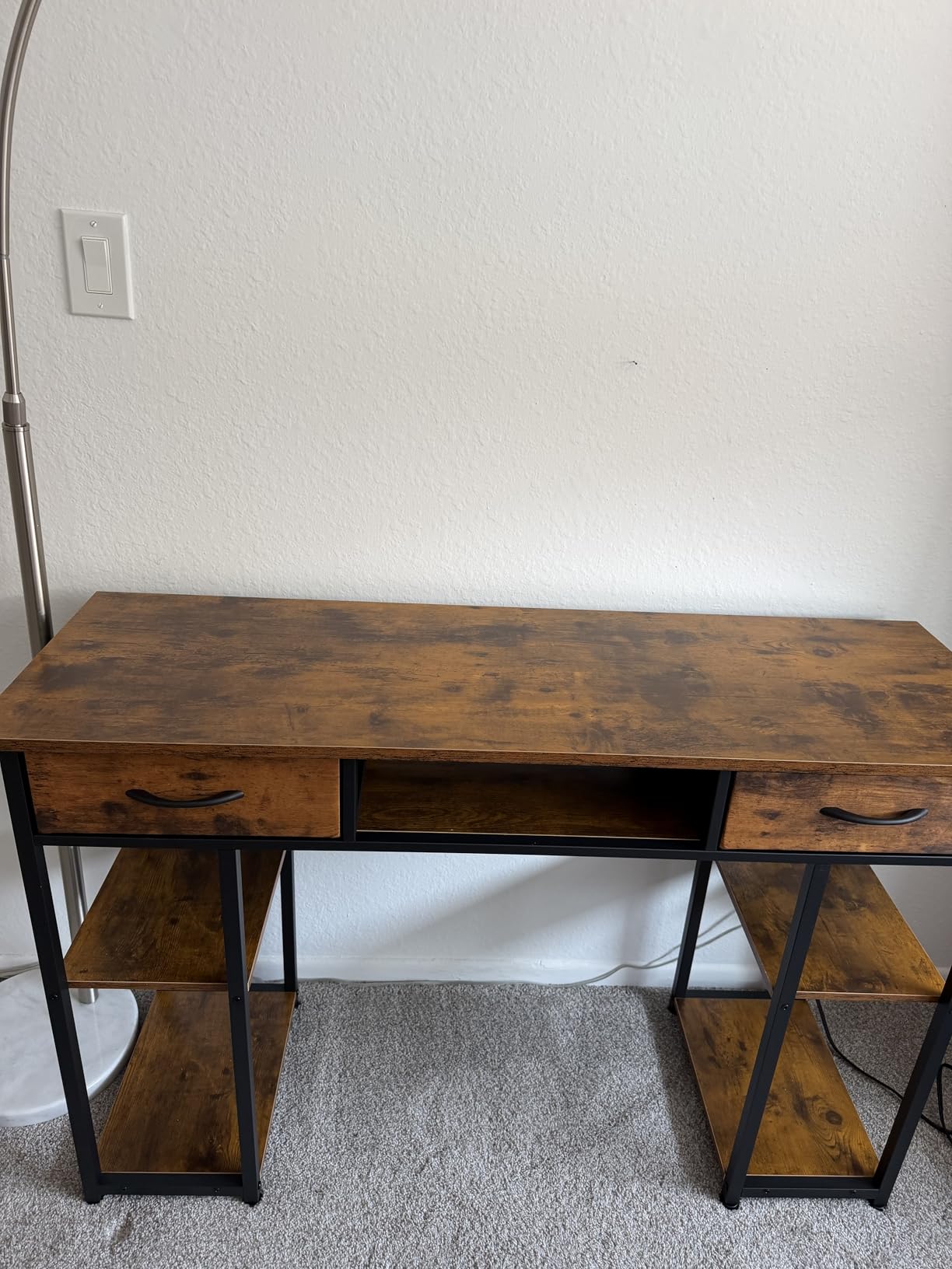 DUMOS 48-Inch Computer Desk with Drawers and Hook for Home Office customer photo 1