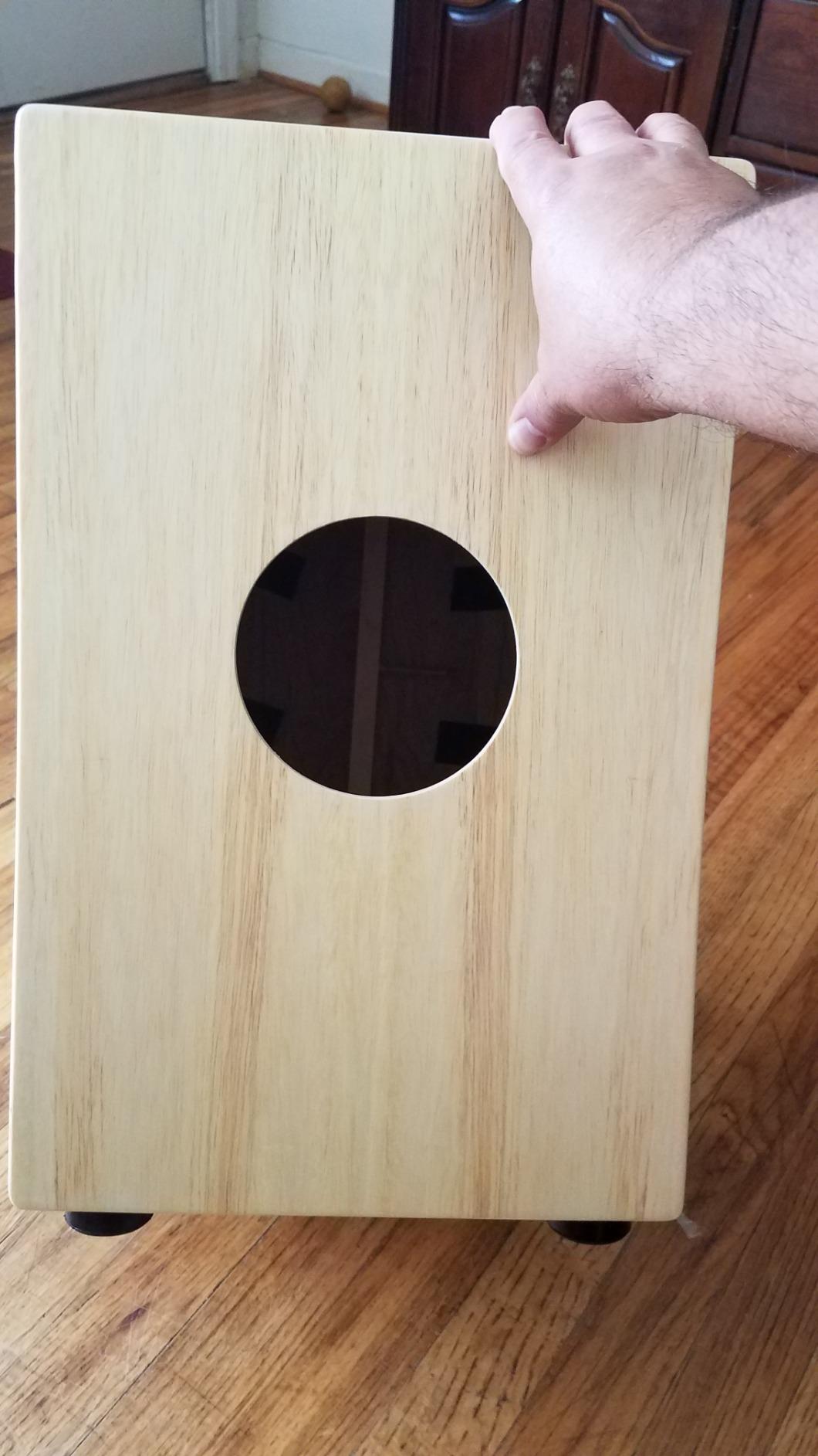 Pyle Stringed Jam Wooden Cajon, Handcraft Compact And Lightweight Percussion Box With Internal Guitar Strings, Rubber Capped Feet, Suitable For All Ages customer photo 2
