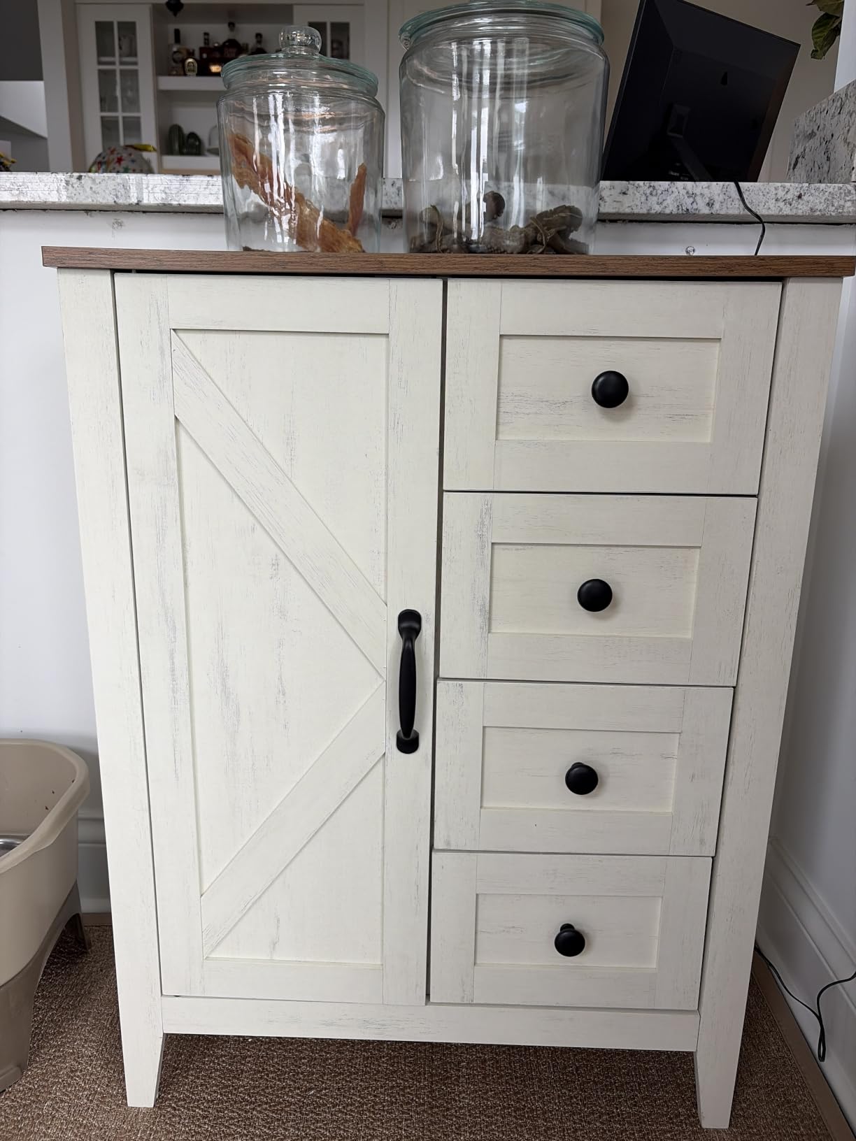 VASAGLE Tall Bathroom Cabinet, Narrow Space Saver, 15.7 x 12.4 x 67.3 inch customer photo 1