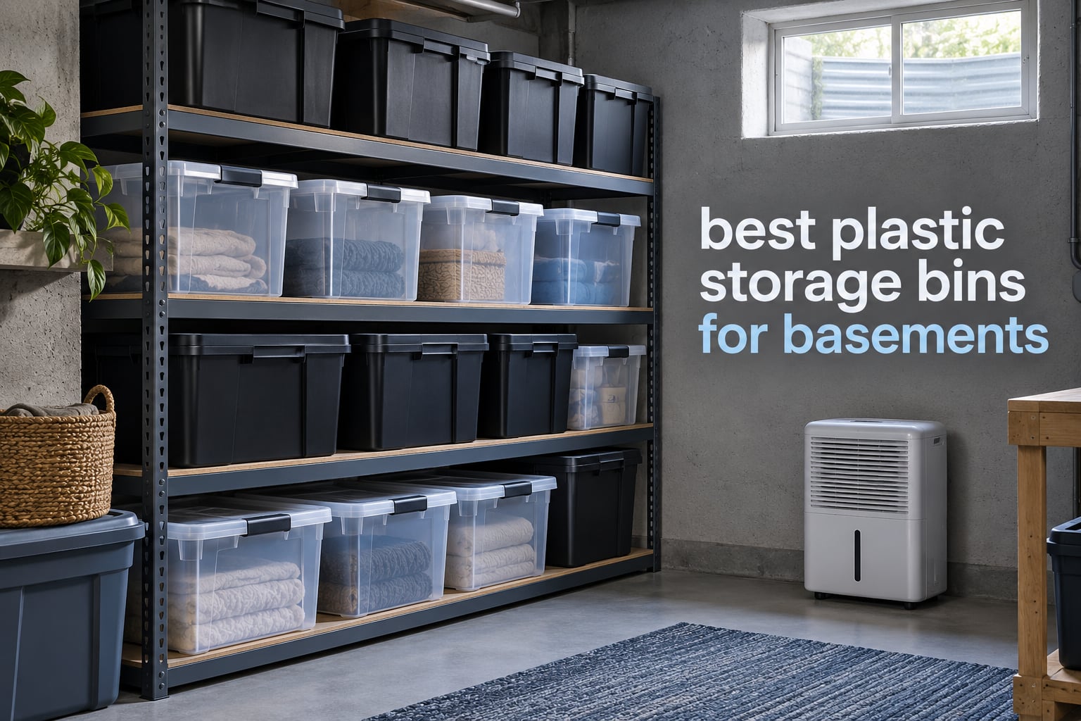 best plastic storage bins for basements