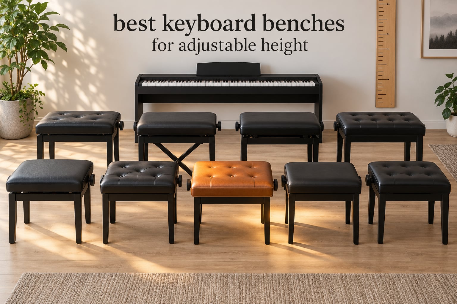 best keyboard benches for adjustable height